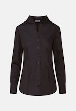 Blouse col Calice Popeline sans repassage in Noir |  Seidensticker Onlineshop