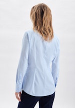 Kelchkragenbluse slim fit in Light Blue |  Seidensticker Onlineshop