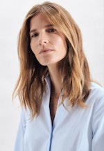 Kelchkragenbluse slim fit in Light Blue |  Seidensticker Onlineshop