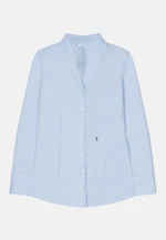Kelchkragenbluse slim fit in Hellblau |  Seidensticker Onlineshop