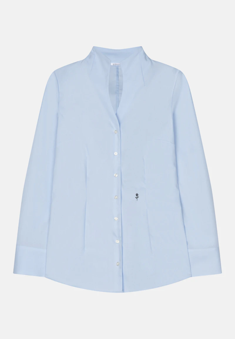 Kelchkragenbluse slim fit