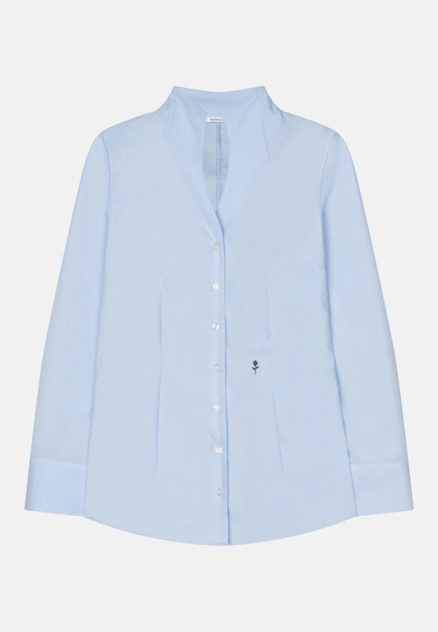 Kelchkragenbluse slim fit in Hellblau |  Seidensticker Onlineshop