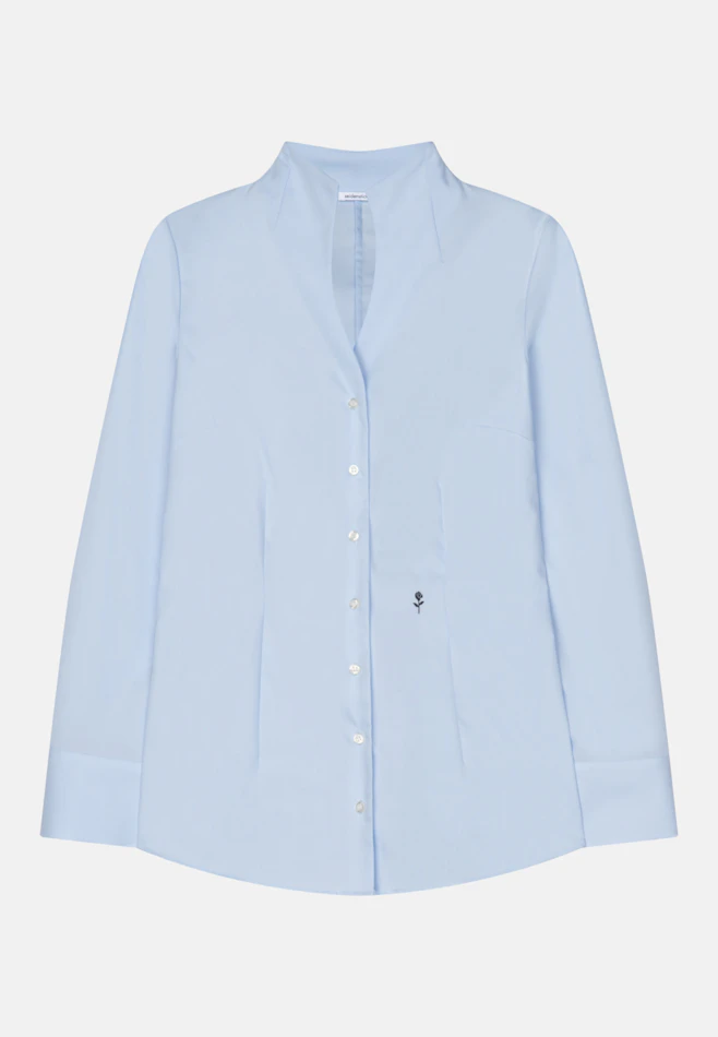Kelchkragenbluse slim fit in Hellblau | Seidensticker Onlineshop