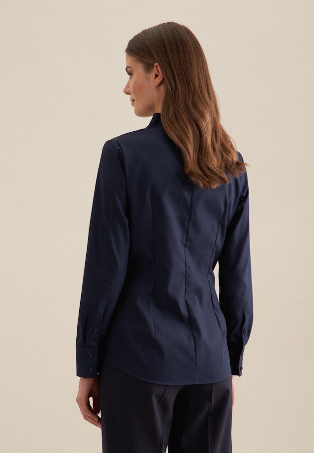 Non-iron Poplin Chalice Blouse in Dark Blue |  Seidensticker Onlineshop