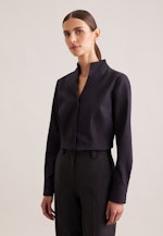 Kelchkragenbluse slim fit in Black |  Seidensticker Onlineshop