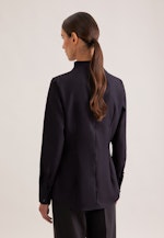 Kelchkragenbluse slim fit in Schwarz |  Seidensticker Onlineshop