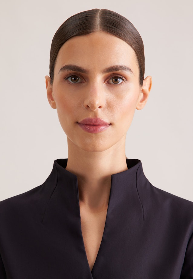 Kelchkragenbluse slim fit in Black |  Seidensticker Onlineshop