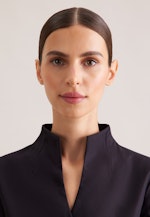 Kelchkragenbluse slim fit in Black |  Seidensticker Onlineshop