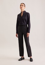 Kelchkragenbluse slim fit in Black |  Seidensticker Onlineshop