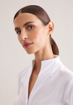 Kelchkragenbluse slim fit in White |  Seidensticker Onlineshop