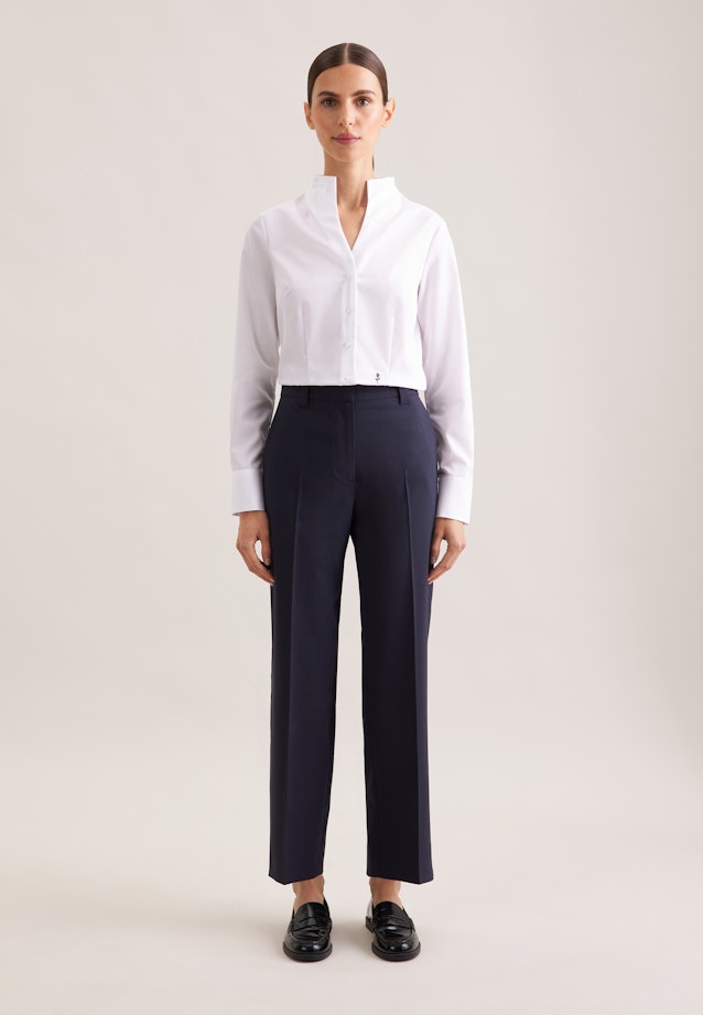 Kelchkragenbluse slim fit in White |  Seidensticker Onlineshop