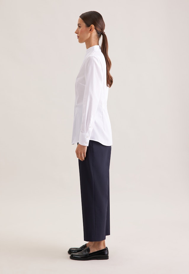 Kelchkragenbluse slim fit in White |  Seidensticker Onlineshop