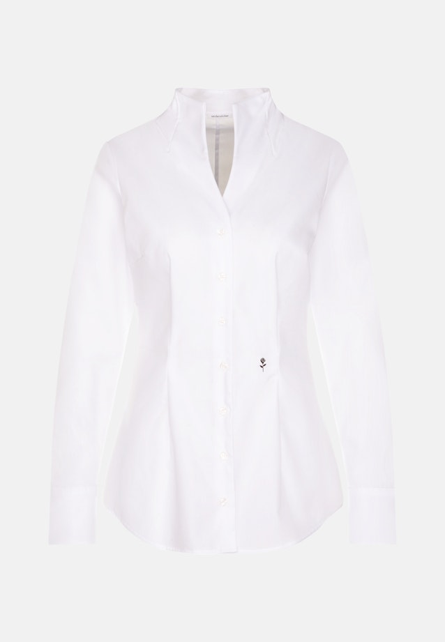 Kelchkragenbluse slim fit in White |  Seidensticker Onlineshop