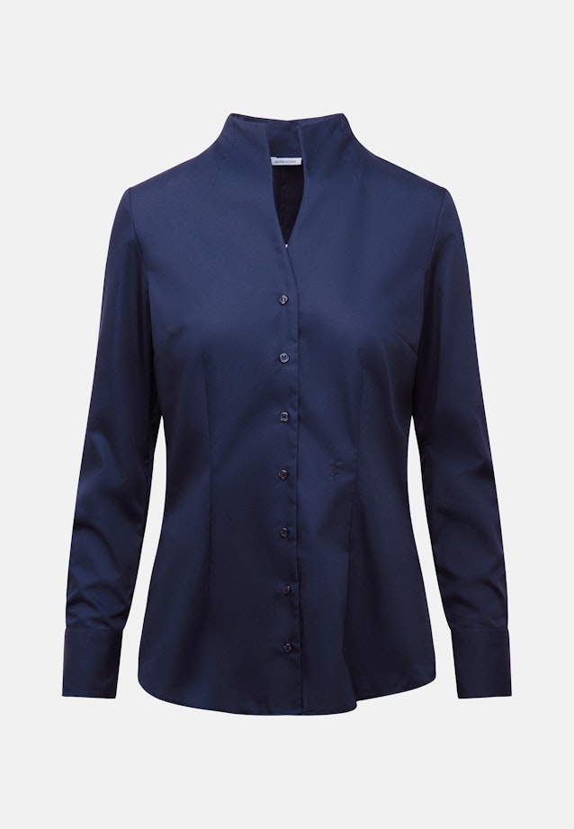 Kelchkragenbluse slim fit in Dark Blue |  Seidensticker Onlineshop