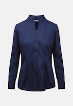 Kelchkragenbluse slim fit in Dunkelblau |  Seidensticker Onlineshop