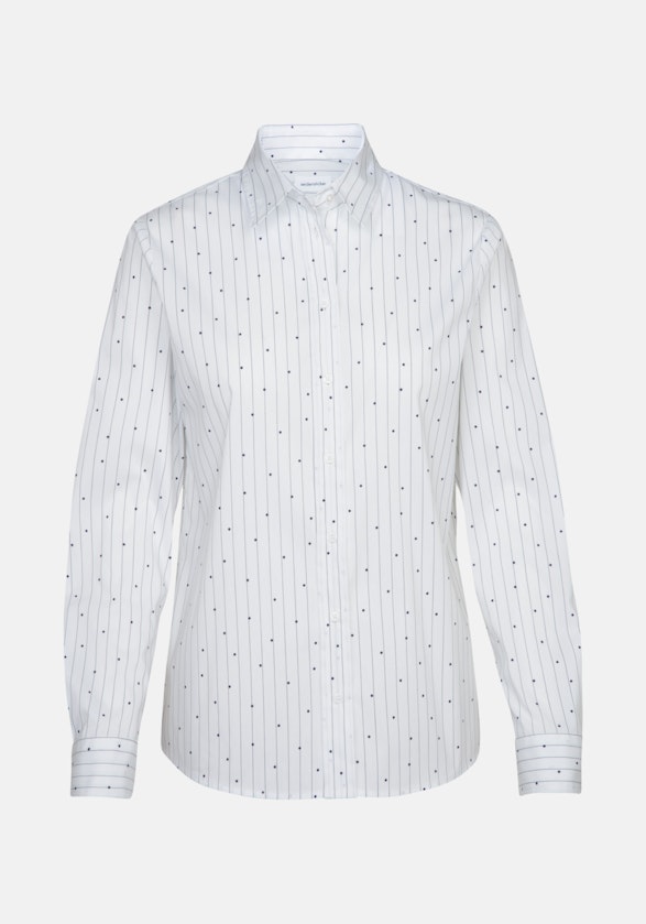 Lange mouwen Popeline Shirtblouse in Wit |  Seidensticker Onlineshop