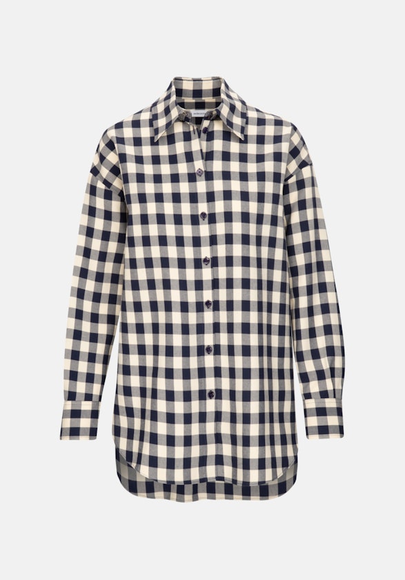 Blouse longue Carreaux in Bleu Foncé | Seidensticker Onlineshop