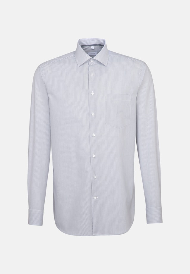 Regular Business Hemd Streifen in Dunkelblau |  Seidensticker Onlineshop