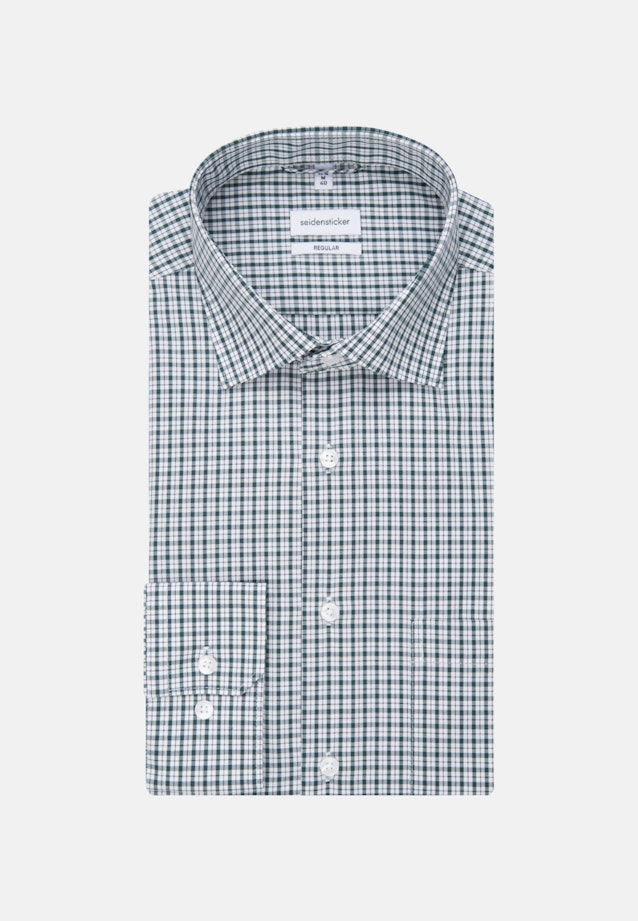 Non-iron Poplin Business Shirt in Regular with Kent-Collar in Green |  Seidensticker Onlineshop