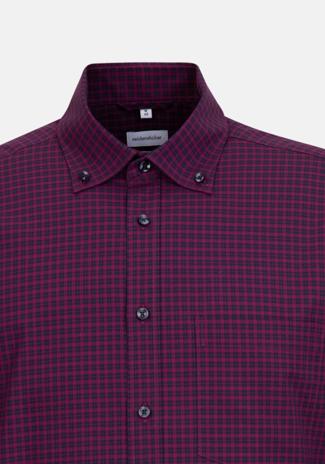 Bügelfreies Popeline Business Hemd in Regular mit Button-Down-Kragen in Rosa/Pink |  Seidensticker Onlineshop