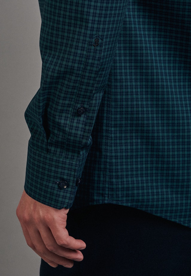 Non-iron Poplin Business Shirt in Regular with Button-Down-Collar in Green |  Seidensticker Onlineshop