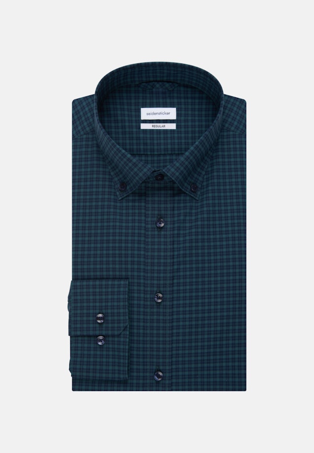 Non-iron Poplin Business Shirt in Regular with Button-Down-Collar in Green |  Seidensticker Onlineshop