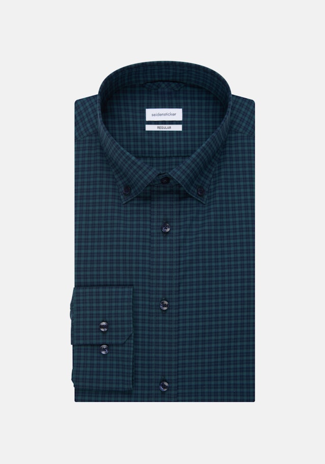 Non-iron Poplin Business Shirt in Regular with Button-Down-Collar in Green |  Seidensticker Onlineshop