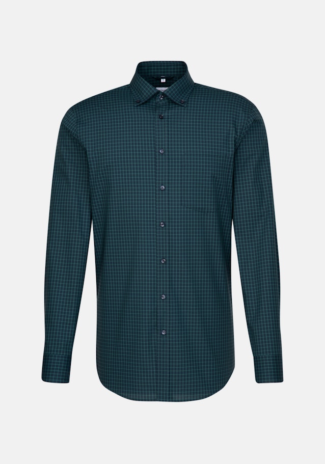 Non-iron Poplin Business Shirt in Regular with Button-Down-Collar in Green |  Seidensticker Onlineshop