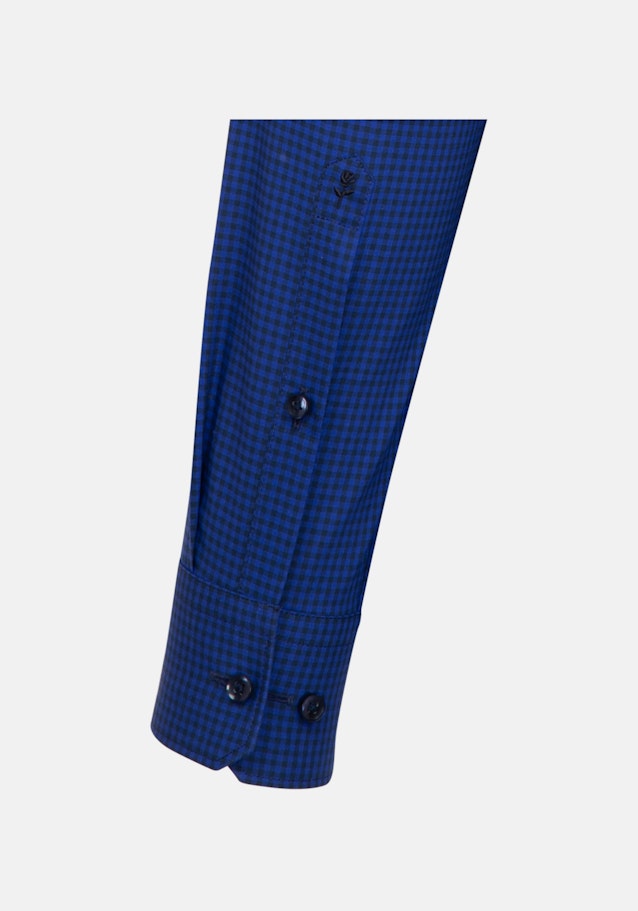 Non-iron Poplin Business Shirt in Slim with Button-Down-Collar in Medium Blue |  Seidensticker Onlineshop