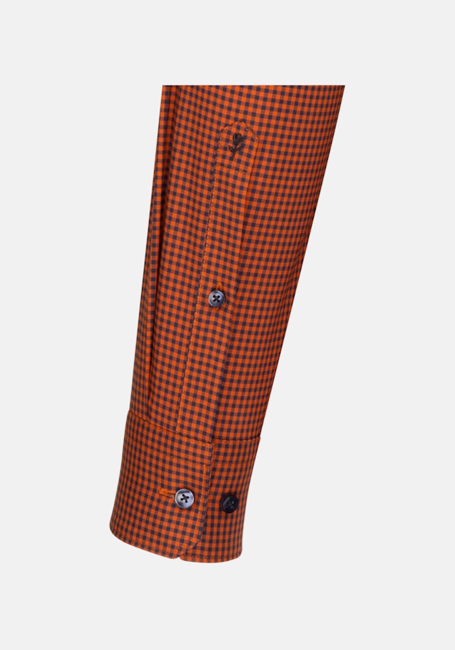 Non-iron Popeline Business overhemd in Slim with Button-Down-Kraag in Oranje |  Seidensticker Onlineshop