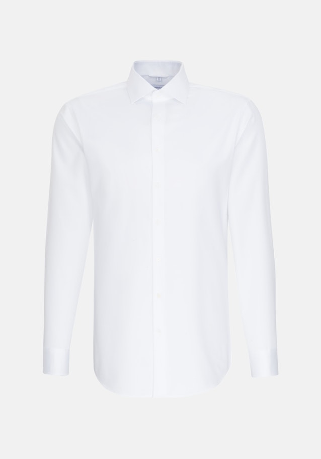 Easy-iron Twill Business overhemd in Shaped with Kentkraag in Wit |  Seidensticker Onlineshop