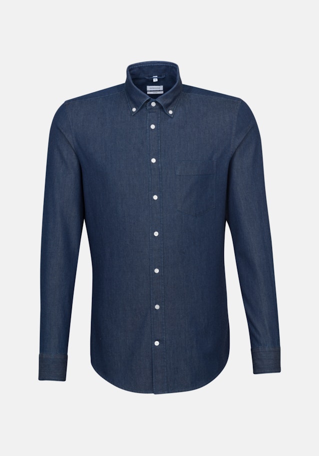 Business overhemd in X-Slim with Button-Down-Kraag in Donkerblauw |  Seidensticker Onlineshop