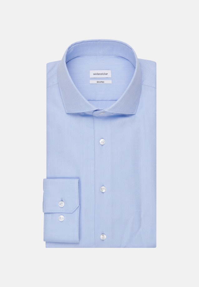 Shaped Business Shirt Herringbone in Light Blue |  Seidensticker Onlineshop