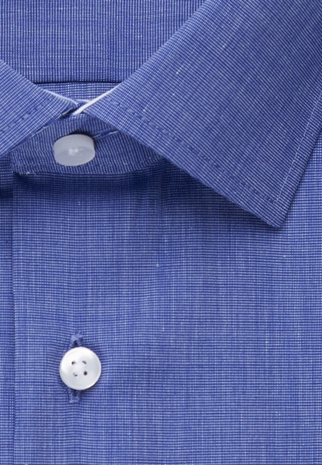 Non-iron Fil a fil Business Shirt in Shaped with Kent-Collar in Medium Blue |  Seidensticker Onlineshop