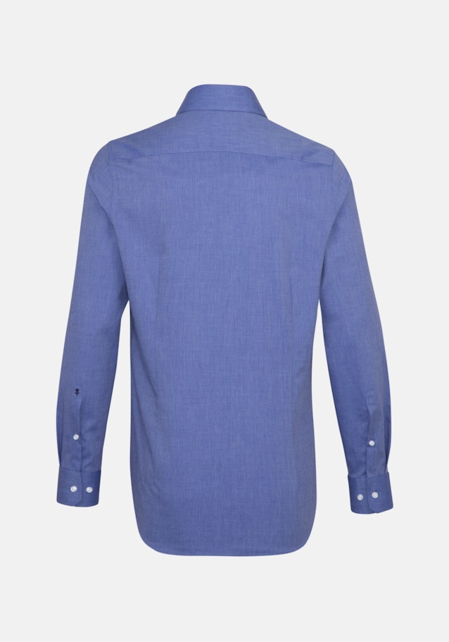 Non-iron Fil a fil Business Shirt in Shaped with Kent-Collar in Medium Blue |  Seidensticker Onlineshop