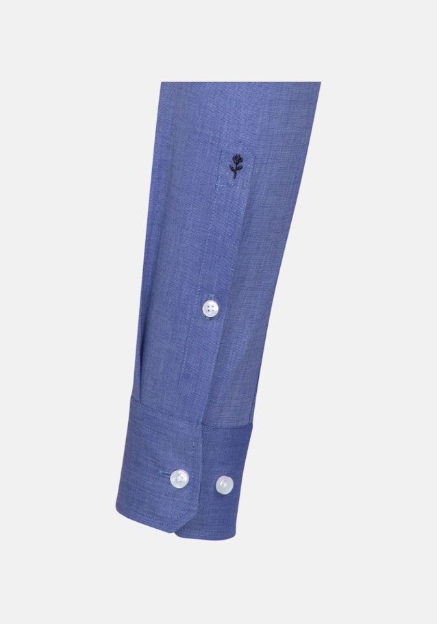 Chemise Business Shaped Fil à fil Col Kent in Bleu Moyen |  Seidensticker Onlineshop