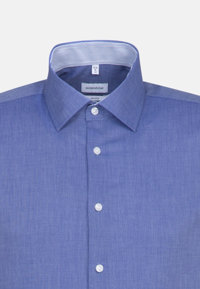 Non-iron Fil a fil Business Shirt in Shaped with Kent-Collar in Medium Blue |  Seidensticker Onlineshop