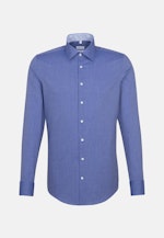 Shaped Business Hemd Uni in Mittelblau |  Seidensticker Onlineshop