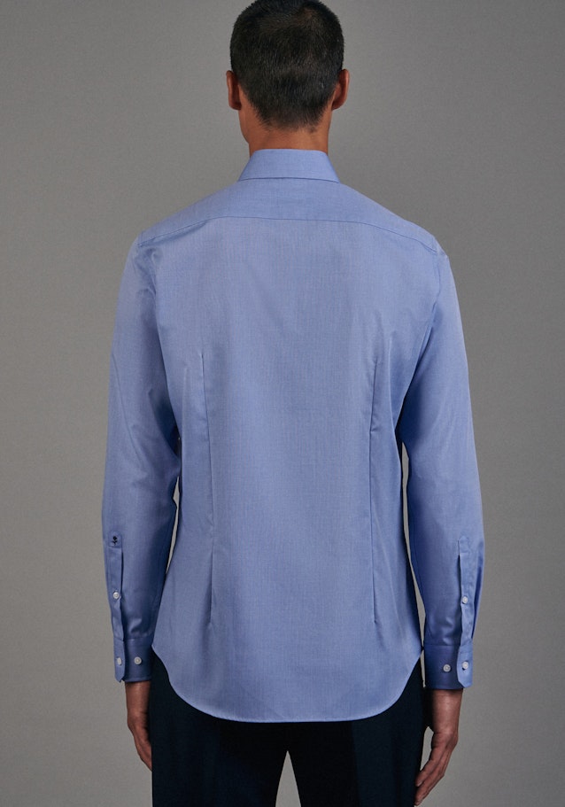 Non-iron Fil a fil Business overhemd in Shaped with Kentkraag in Lichtblauw |  Seidensticker Onlineshop