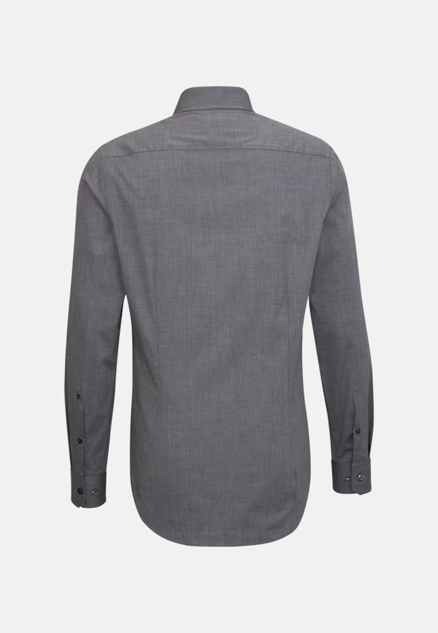 Shaped Business Shirt Plain in Grey |  Seidensticker Onlineshop
