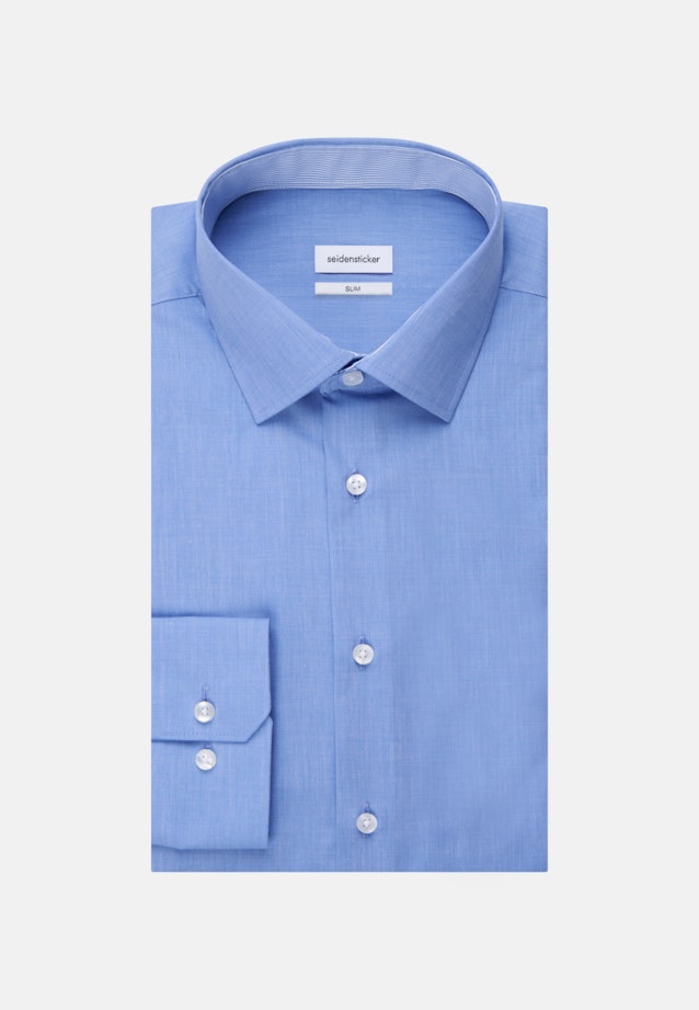 Non-iron Fil a fil Business Shirt in Slim with Kent-Collar in Light Blue |  Seidensticker Onlineshop