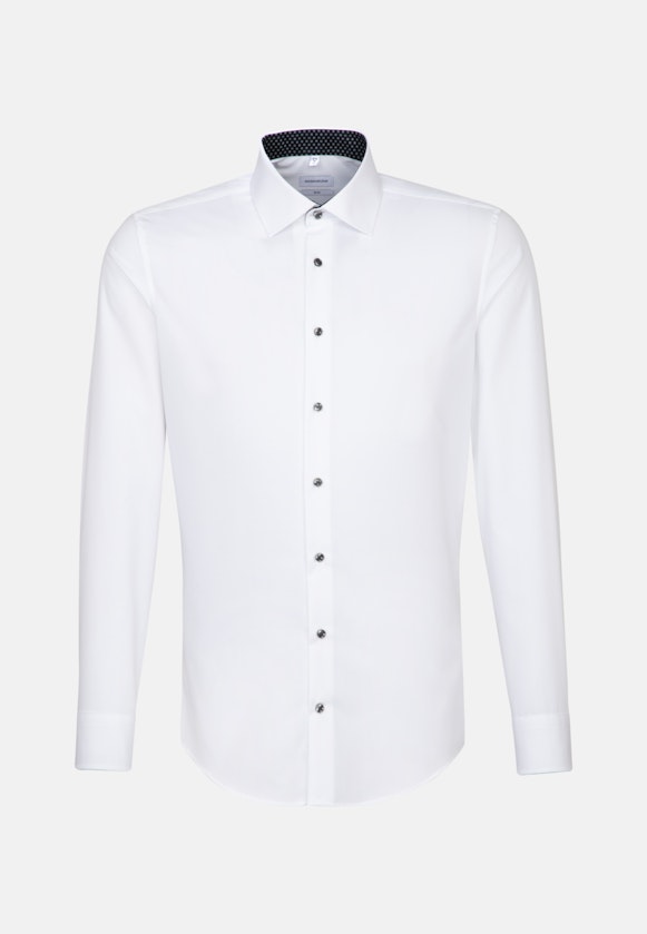 Bügelfreies Fil a fil Business Hemd in Slim mit Kentkragen in Weiß |  Seidensticker Onlineshop