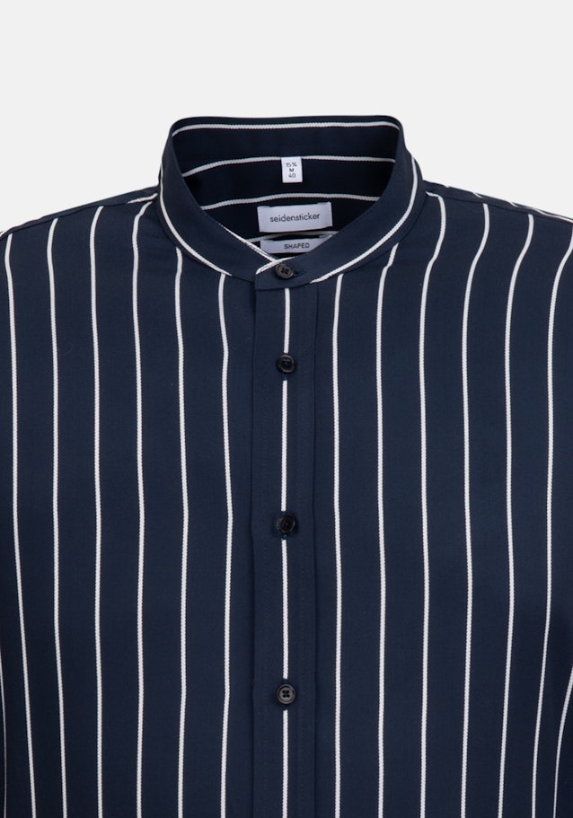 Business Shirt in Shaped with Stand-Up Collar in Dark Blue |  Seidensticker Onlineshop