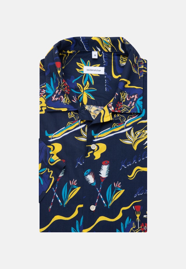 Shaped Chemise Business Imprimé in Bleu Foncé |  Seidensticker Onlineshop