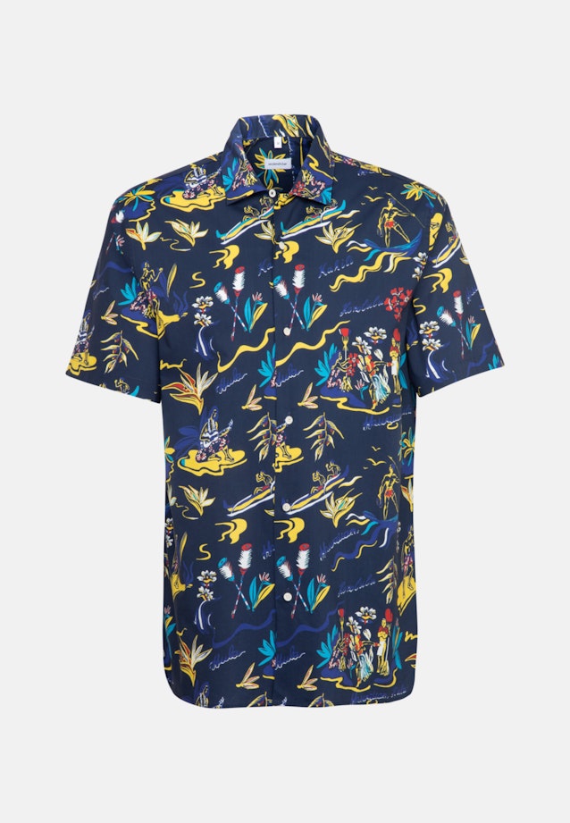 Shaped Chemise Business Imprimé in Bleu Foncé |  Seidensticker Onlineshop