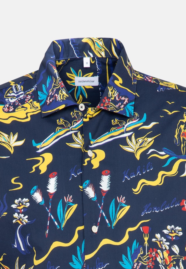 Shaped Chemise Business Imprimé in Bleu Foncé |  Seidensticker Onlineshop