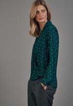 Regular fit Wickelbluse Punkte in Grün |  Seidensticker Onlineshop