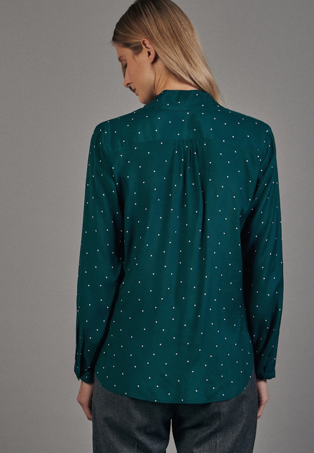 Long sleeve Voile Wraparound Blouse in Green |  Seidensticker Onlineshop