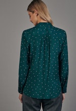 Regular fit Wickelbluse Punkte in Grün |  Seidensticker Onlineshop