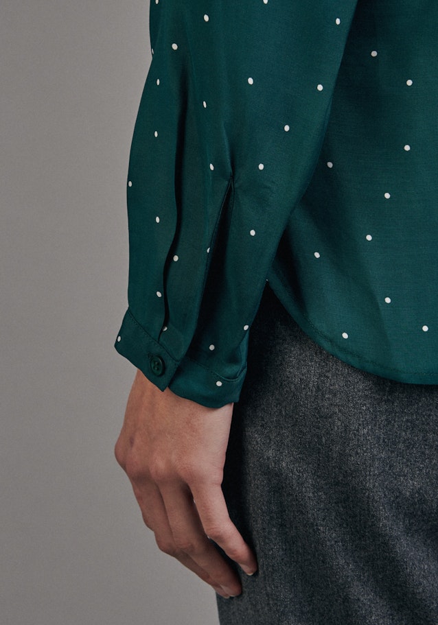 Regular fit Wickelbluse Punkte in Grün | Seidensticker Onlineshop